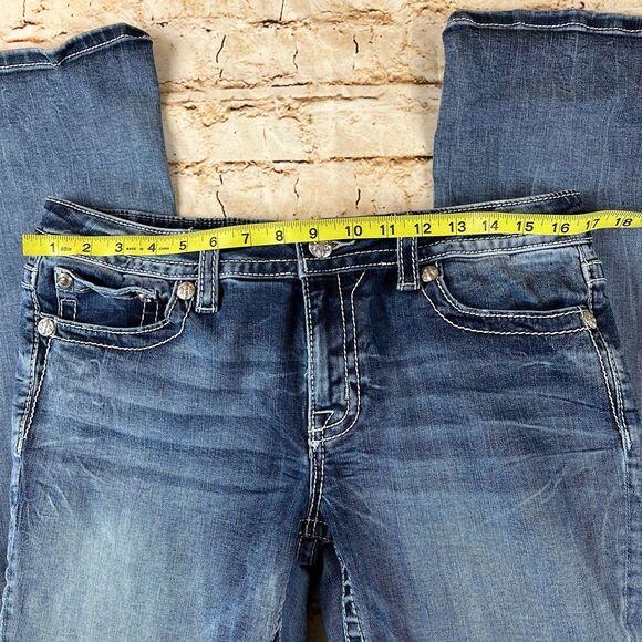 Miss Me Embellished Rhinestone Pocket Jeans sz 32 - Picture 4 of 6